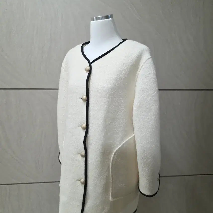 [BUNJANG] Loose Fit Boucle Long Jacket (Size 55-77) / 여리여리 루즈핏 부클 롱자켓 55~77