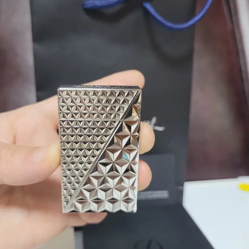 [BUNJANG] Dupont Lighter Line 2 CA16253 Palladium Platinum / [새상품급] 듀퐁라이터 라인2 신형 ca16253 팔라듐 백금 쌍불 듀퐁