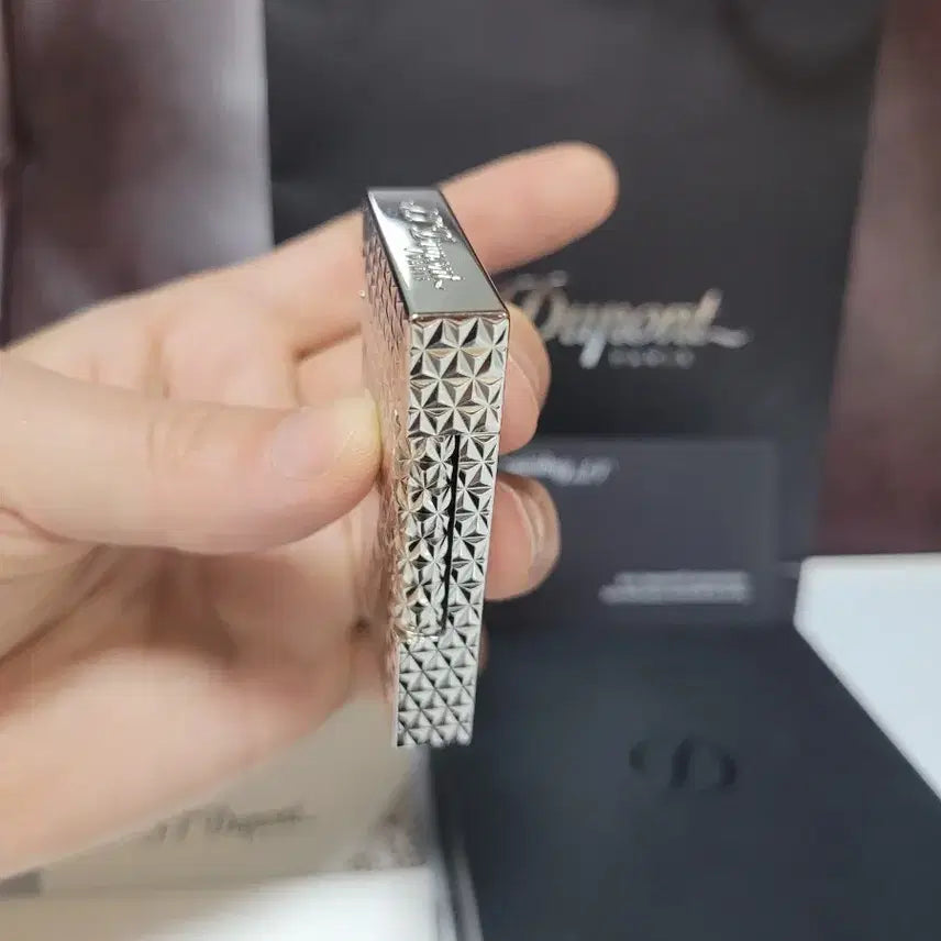[BUNJANG] Dupont Lighter Line 2 CA16253 Palladium Platinum / [새상품급] 듀퐁라이터 라인2 신형 ca16253 팔라듐 백금 쌍불 듀퐁