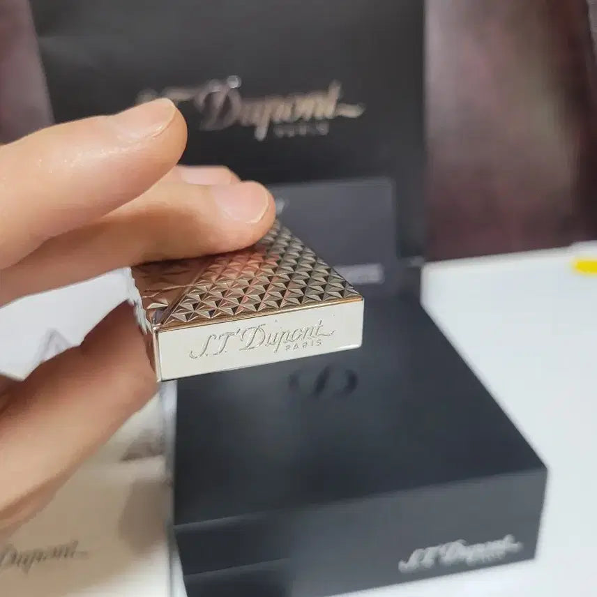 [BUNJANG] Dupont Lighter Line 2 CA16253 Palladium Platinum / [새상품급] 듀퐁라이터 라인2 신형 ca16253 팔라듐 백금 쌍불 듀퐁