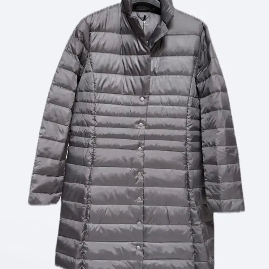 [BUNJANG] Charcoal Gray Goose Down Lightweight Long Padded Jacket (Size M) / (새상품) 차콜 그레이 구스 (거위털) 차이나 카라 경량 롱패딩 m