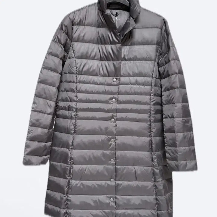[BUNJANG] Charcoal Gray Goose Down Lightweight Long Padded Jacket (Size M) / (새상품) 차콜 그레이 구스 (거위털) 차이나 카라 경량 롱패딩 m
