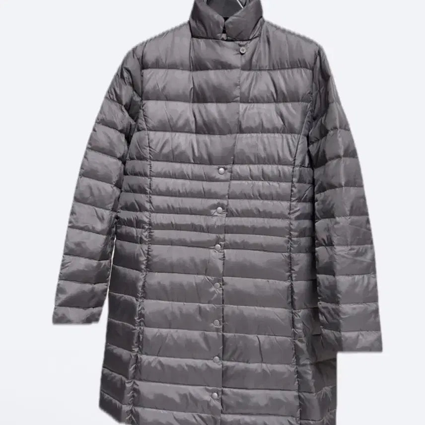 [BUNJANG] Charcoal Gray Goose Down Lightweight Long Padded Jacket (Size M) / (새상품) 차콜 그레이 구스 (거위털) 차이나 카라 경량 롱패딩 m