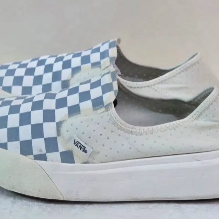 [BUNJANG] Vans Comfycush One Slip-On Checkerboard Marshmallow Sky Blue Mule Sneakers / [275] 반스 컴피쿠시 원 슬립온 체커보드 마쉬멜로우 스카이블루 뮬