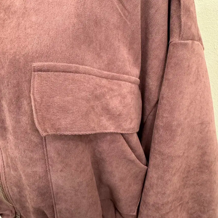 [BUNJANG] Loose Fit Balloon Sleeve Crop Zip-Up Jacket / 말린장미 크롭 집업 자켓/스트링 조절/루즈핏 벌룬핏 점퍼