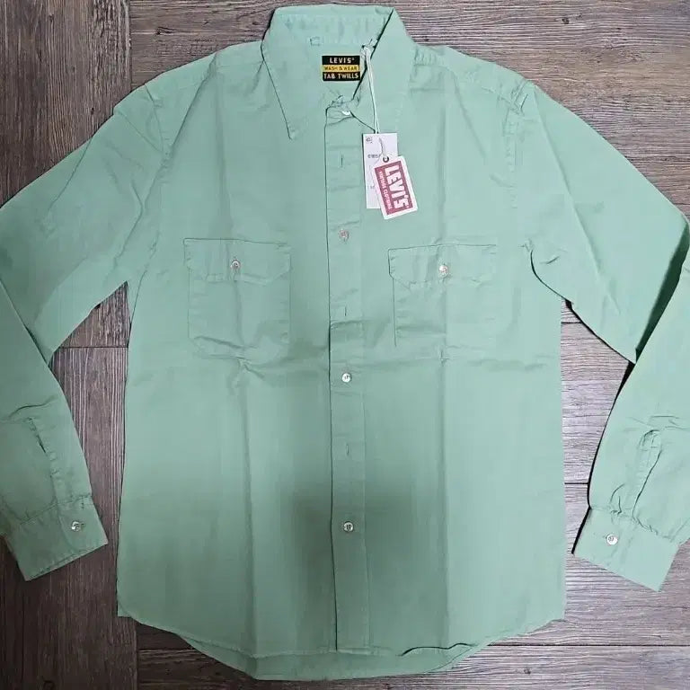 [BUNJANG] Levi's LVC 1950's Tab Twill Shirt / 리바이스 LVC 1950's 탭 트윌 셔츠 그린 S