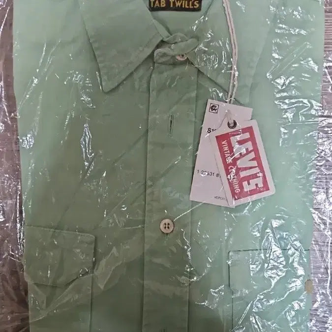 [BUNJANG] Levi's LVC 1950's Tab Twill Shirt / 리바이스 LVC 1950's 탭 트윌 셔츠 그린 S