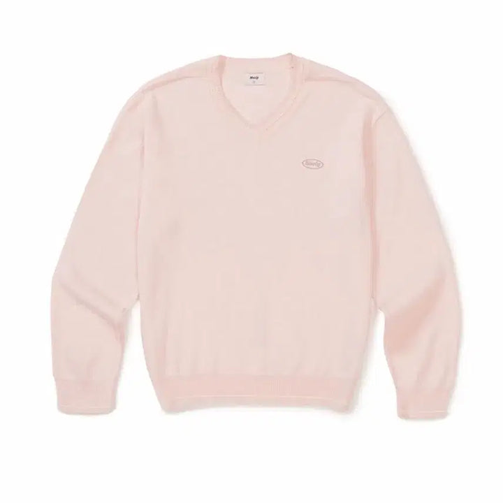 [BUNJANG] MMLG Pink V-Neck Sweater / 엠엠엘지 핑크색 브이넥 스웨터