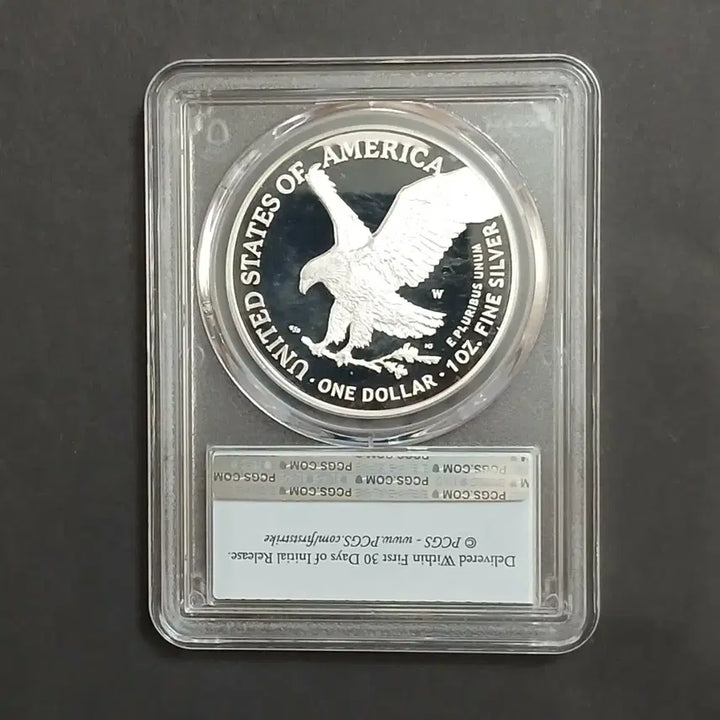 [BUNJANG] 2025 (First Year) Laser Engraved PR69 Proof Silver Eagle Dollar Coin / (초년)미국2025 "레이저" 각인 PR69 프루프 실버 이글 달러/은화