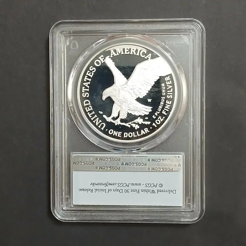 [BUNJANG] 2025 (First Year) Laser Engraved PR69 Proof Silver Eagle Dollar Coin / (초년)미국2025 "레이저" 각인 PR69 프루프 실버 이글 달러/은화