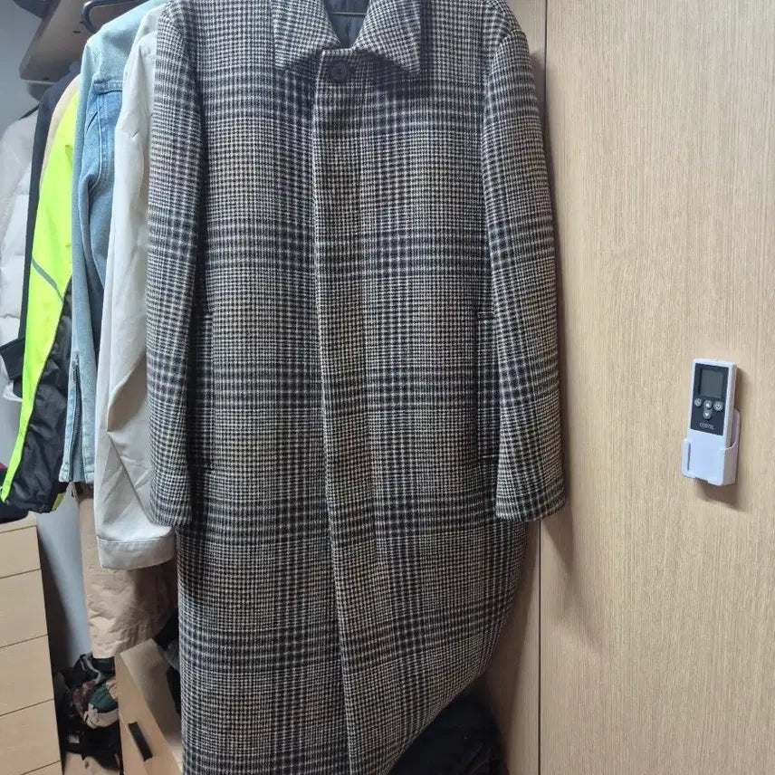 [BUNJANG] Solid Homme Check Coat 46 / 솔리드옴므 체크 코트 46