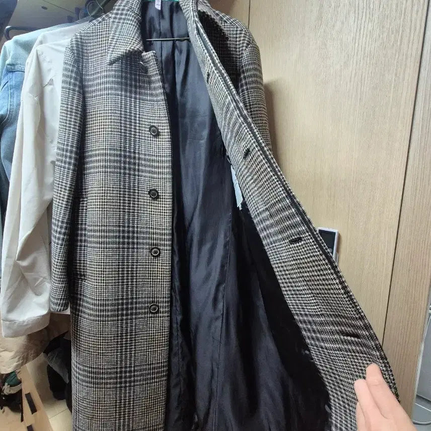[BUNJANG] Solid Homme Check Coat 46 / 솔리드옴므 체크 코트 46