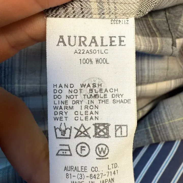 [BUNJANG] Auralee Brown Herringbone Check Shirt 22AW Size 5 / 오늘만 이가격 오라리 울 체크 셔츠 브라운 헤링본 22AW 5사이즈