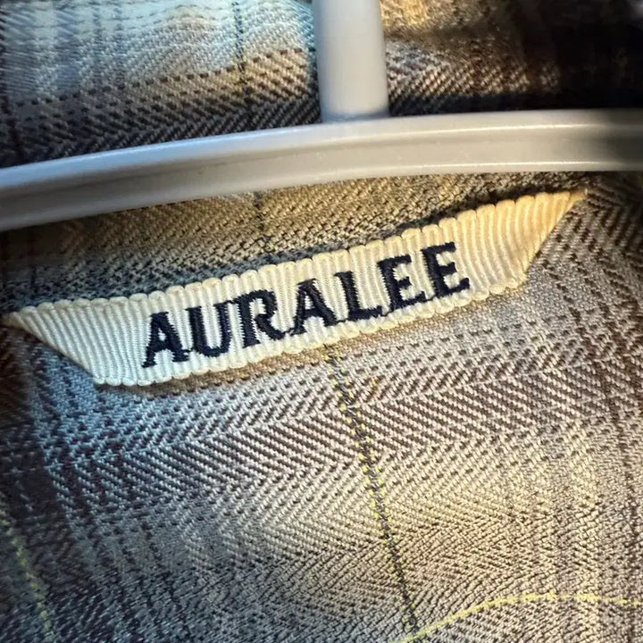 [BUNJANG] Auralee Brown Herringbone Check Shirt 22AW Size 5 / 오늘만 이가격 오라리 울 체크 셔츠 브라운 헤링본 22AW 5사이즈