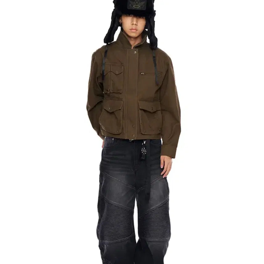 [BUNJANG] A.K.A.M Biker Denim Pants (Size 2) / 아캄 바이커 데님 팬츠(사이즈2)