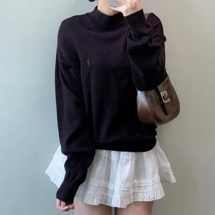 [BUNJANG] YSL Knit Top / 입생로랑 반 목티 니트