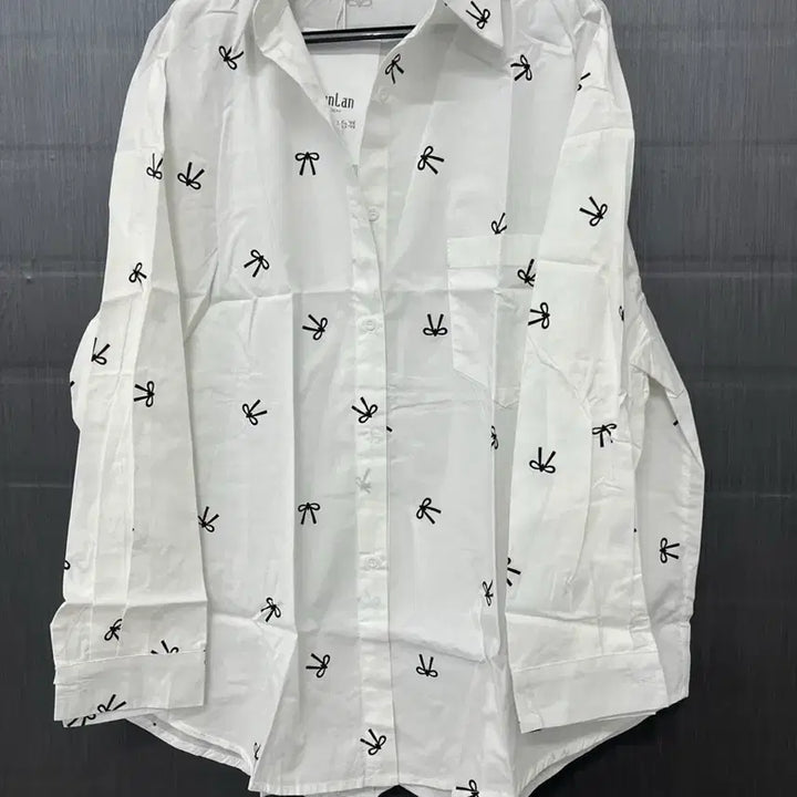 [BUNJANG] Loose Fit Ribbon Shirt (Blue) / 리본 루즈핏 셔츠(블루)