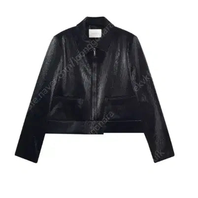 [BUNJANG] her&she Crack Leather Blouson Jacket / her&she 허앤쉬 크랙 레더 블루종 자켓 s 사이즈 정품