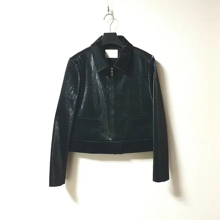 [BUNJANG] her&she Crack Leather Blouson Jacket / her&she 허앤쉬 크랙 레더 블루종 자켓 s 사이즈 정품