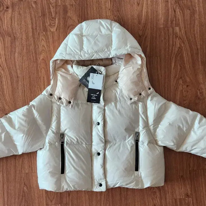 [BUNJANG] Ivory Padded Jacket / 아이보리 패딩 점퍼 [새상품]