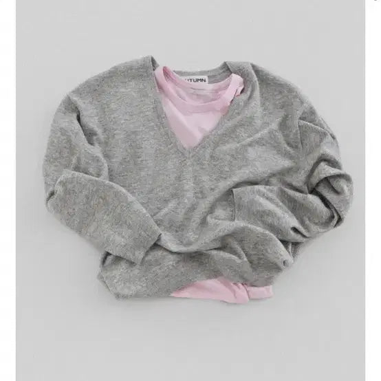 [BUNJANG] Autumn Ciel Deep V-knit / 어텀 시엘딥 브이니트