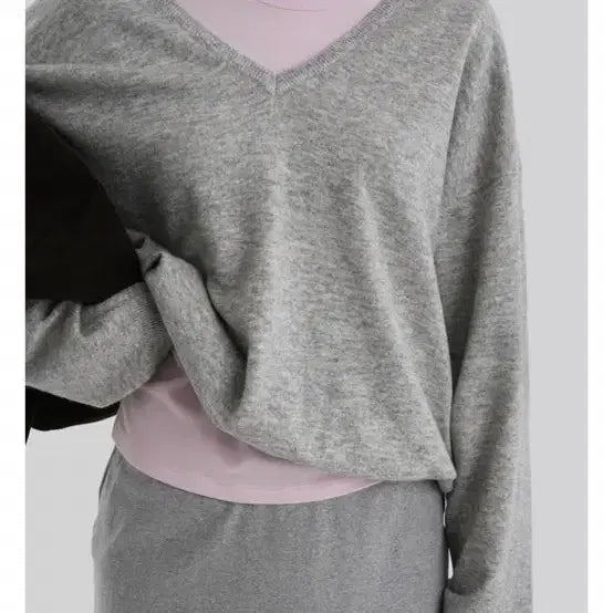 [BUNJANG] Autumn Ciel Deep V-knit / 어텀 시엘딥 브이니트