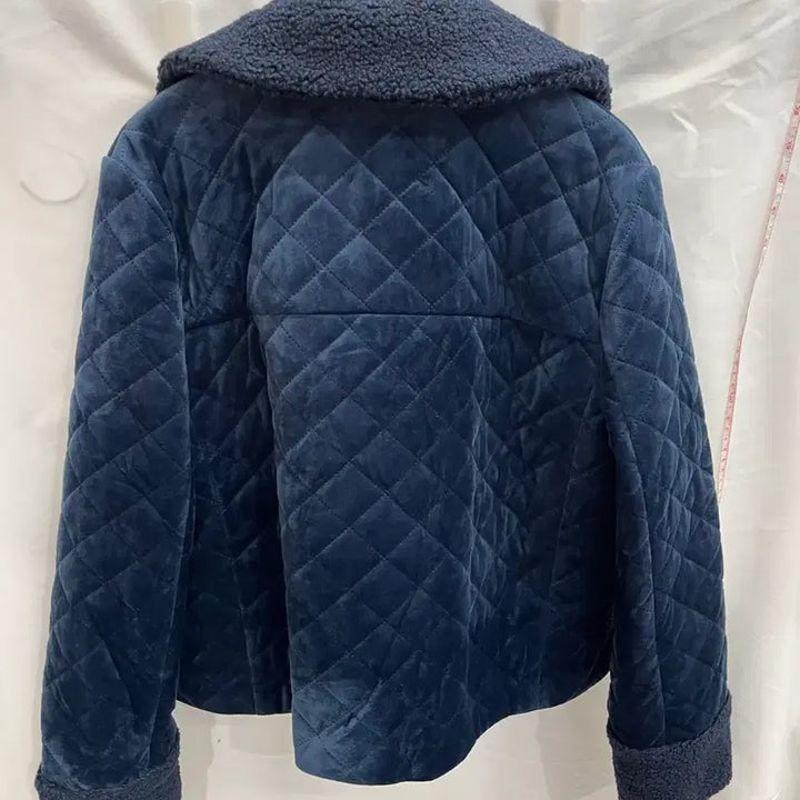 [BUNJANG] [Satine] Big Collar Velvet Quilted Jacket (Size 55) / [샤틴]빅카라 벨켓 퀼팅 자켓 55