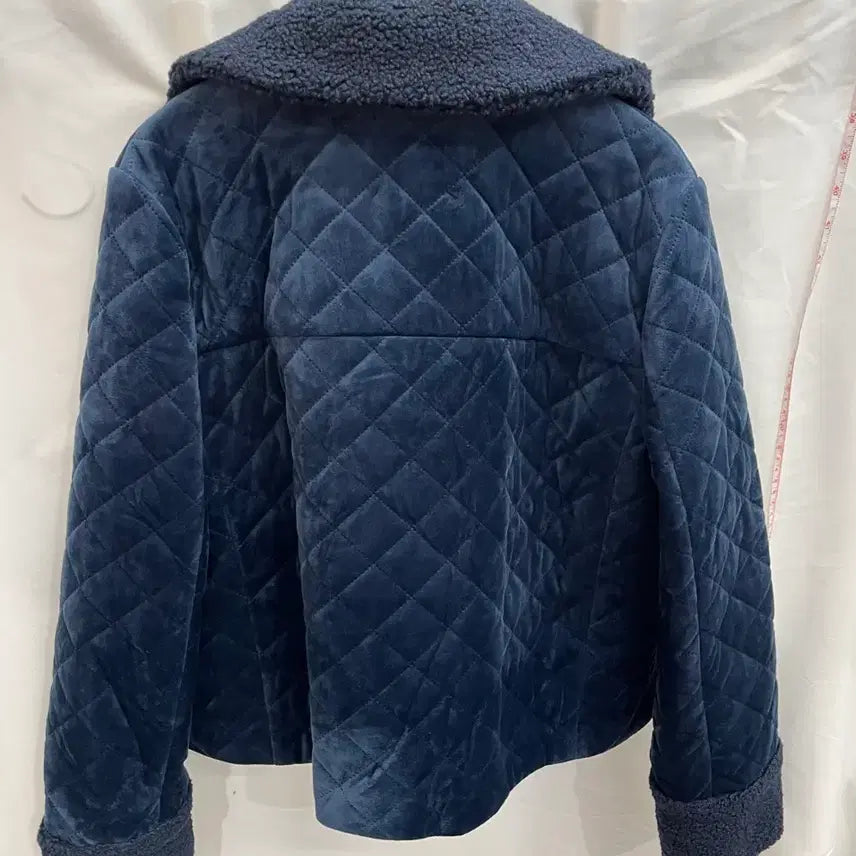 [BUNJANG] [Satine] Big Collar Velvet Quilted Jacket (Size 55) / [샤틴]빅카라 벨켓 퀼팅 자켓 55
