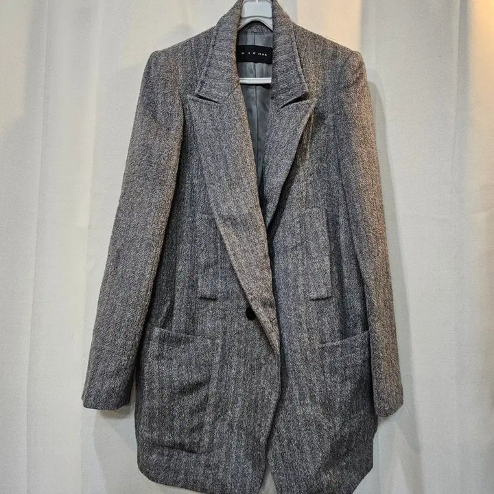 [BUNJANG] MICHAA Premium Alpaca Blend Long Blazer Coat / 미샤(MICHAA) 프리미엄 알파카 혼방 롱 블레이저 코트