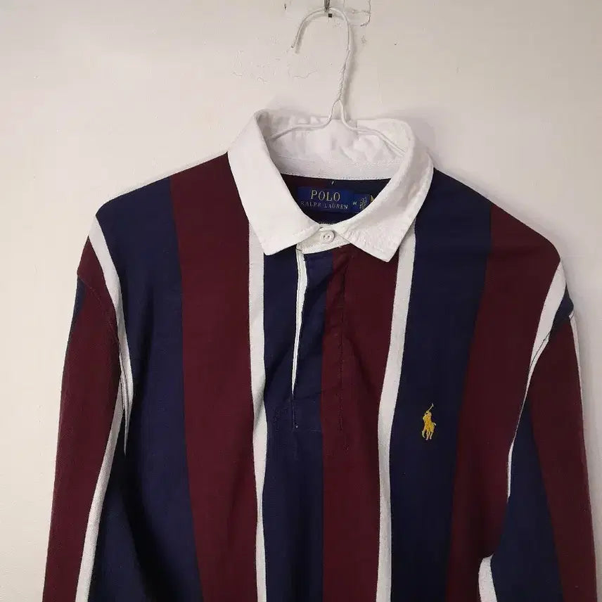 [BUNJANG] Ralph Lauren Polo Rugby Shirt / 랄프로렌 폴로 큐알탭 럭비 카라티 M/100