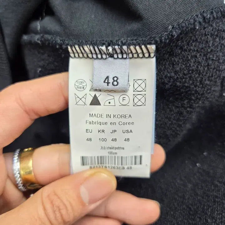 [BUNJANG] Solid Homme Black Sweatshirt 48 / 솔리드옴므 블랙 맨투맨 48