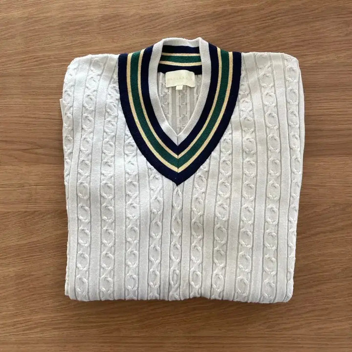 [BUNJANG] De Ver Mølle Cable Cricket Knit Size L / 드베르망 케이블 크리켓 니트 사이즈L