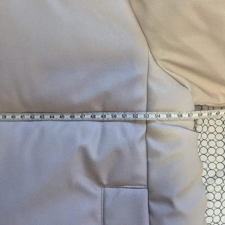 [BUNJANG] ZARA Ivory Leather Padded Hooded Jumper / 자라 아이보리 레더 패딩 후드 점퍼