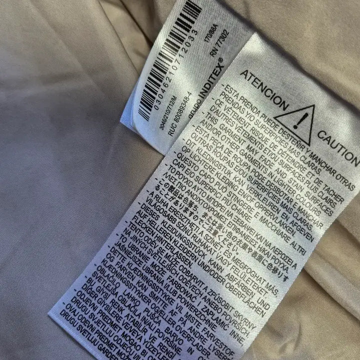 [BUNJANG] ZARA Ivory Leather Padded Hooded Jumper / 자라 아이보리 레더 패딩 후드 점퍼