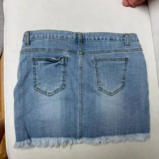 [BUNJANG] Spandex Blend Light Wash Denim Mini Skirt / 5/26까지 스판끼좋은 데님 연청 미니스커트