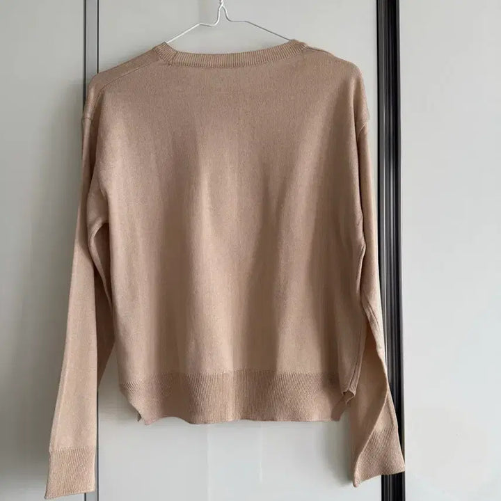 [BUNJANG] Trendier Apparel Mocha Beige Slit Knit &amp; Slacks Set / 트렌디어패럴 모카 베이지 슬릿 니트 + 슬랙스 바지 세트