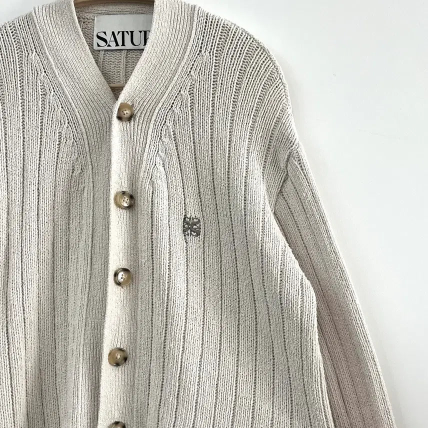 [BUNJANG] SATUR Paro Oversized Boucle Cardigan / 세터 SATUR 파로 오버 사이즈 부클 아이보리 가디건