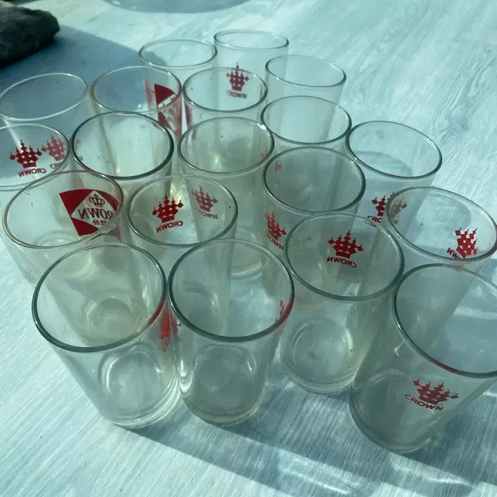 [BUNJANG] Vintage Crown Glass Cup / 빈티지 크라운 유리컵