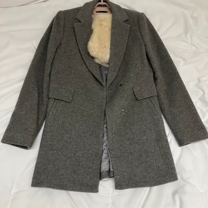 [BUNJANG] ROEM Gray Long Coat / ROEM 회색 롱 코트