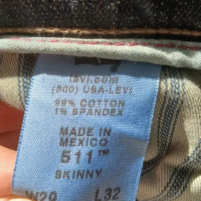 [BUNJANG] Levi's 511 Denim Jeans / 리바이스 511 스키니 W29 L32 데님진 새상품탭