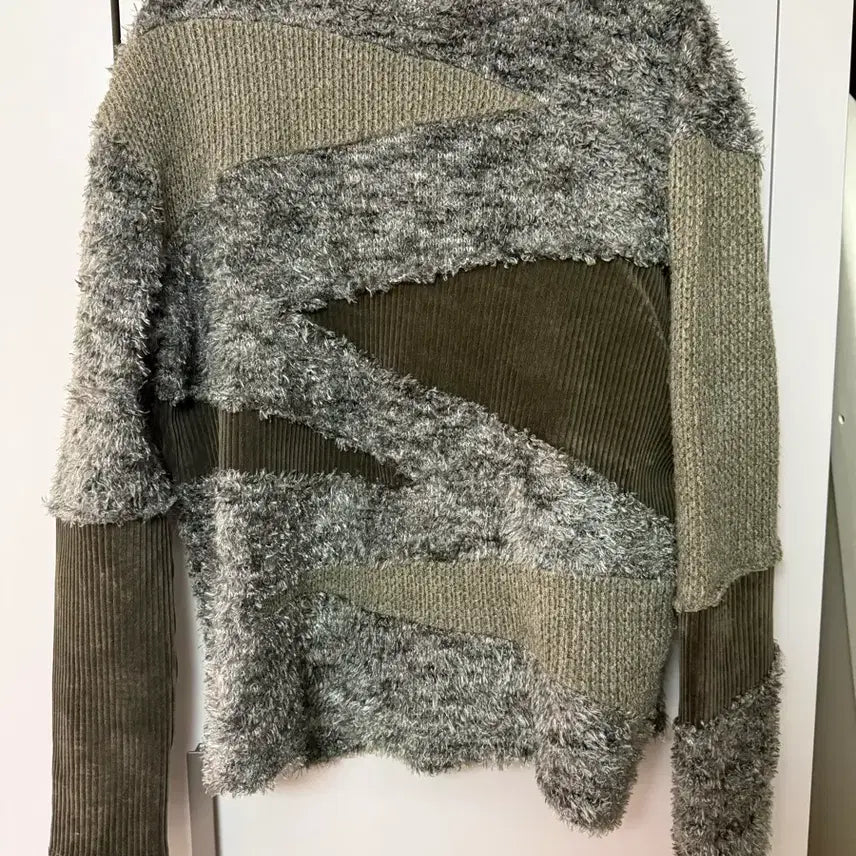 [BUNJANG] Andersson Bell Color Block Sweater Knit Khaki XL / 앤더슨벨 컬러 블록 스웨터 니트 카키 XL