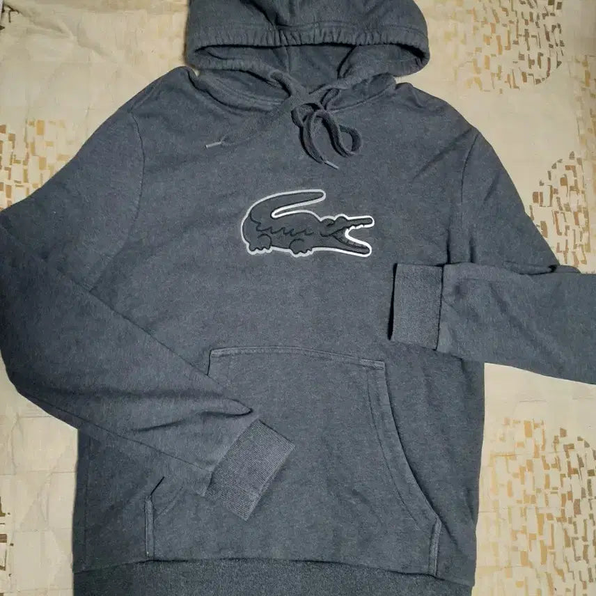 [BUNJANG] Lacoste Big Logo Hoodie 100 / 라코스테 빅로고 후드티 100