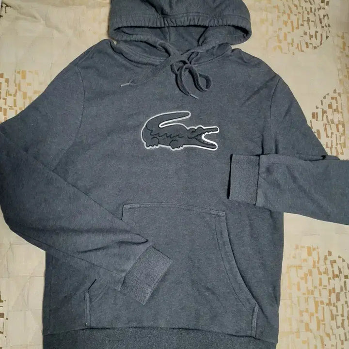 [BUNJANG] Lacoste Big Logo Hoodie 100 / 라코스테 빅로고 후드티 100