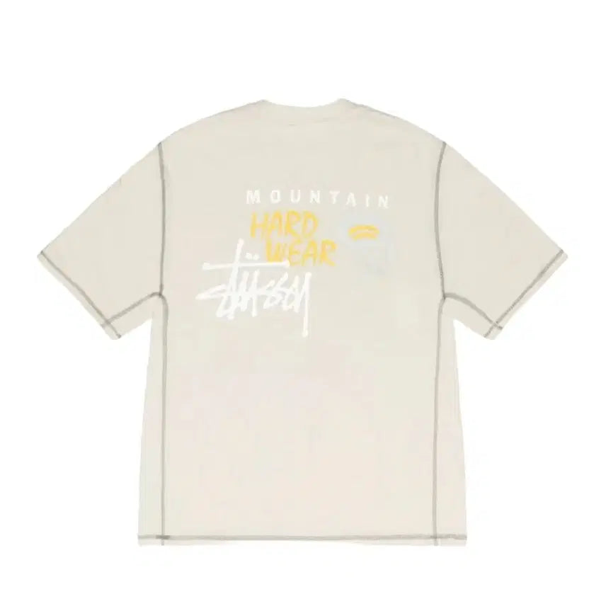 [BUNJANG] Stussy Mountain Hardwear Short Sleeve T-Shirt - Ivory / 스투시 마운틴 하드웨어 반팔 티셔츠 아이보리