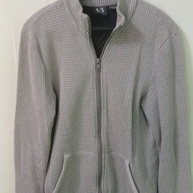 [BUNJANG] Armani Exchange Zip-up Knit (Size S) / 하자 알마니 아르마니 익스체인지 집업 니트 S사이즈 손목시보리헤짐