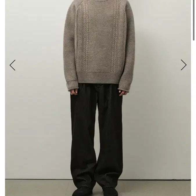 [BUNJANG] Roughside Aran Sweater Walnut 3 / [새상품급] 러프사이드 아란 스웨터 월넛 3