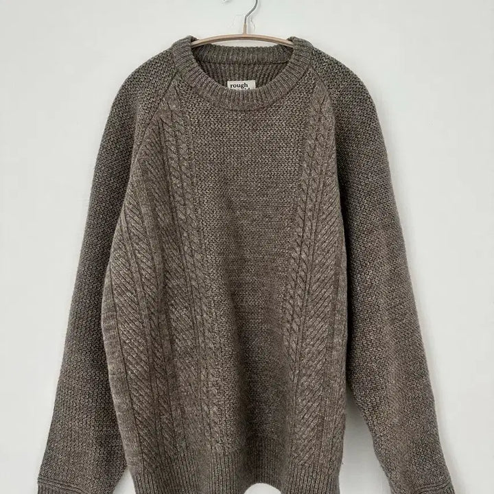[BUNJANG] Roughside Aran Sweater Walnut 3 / [새상품급] 러프사이드 아란 스웨터 월넛 3