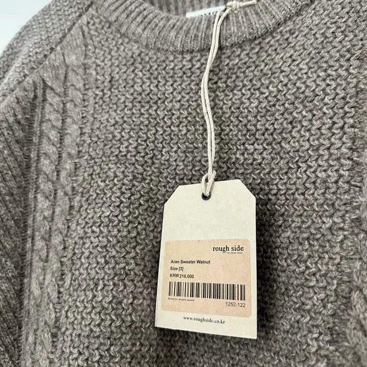 [BUNJANG] Roughside Aran Sweater Walnut 3 / [새상품급] 러프사이드 아란 스웨터 월넛 3