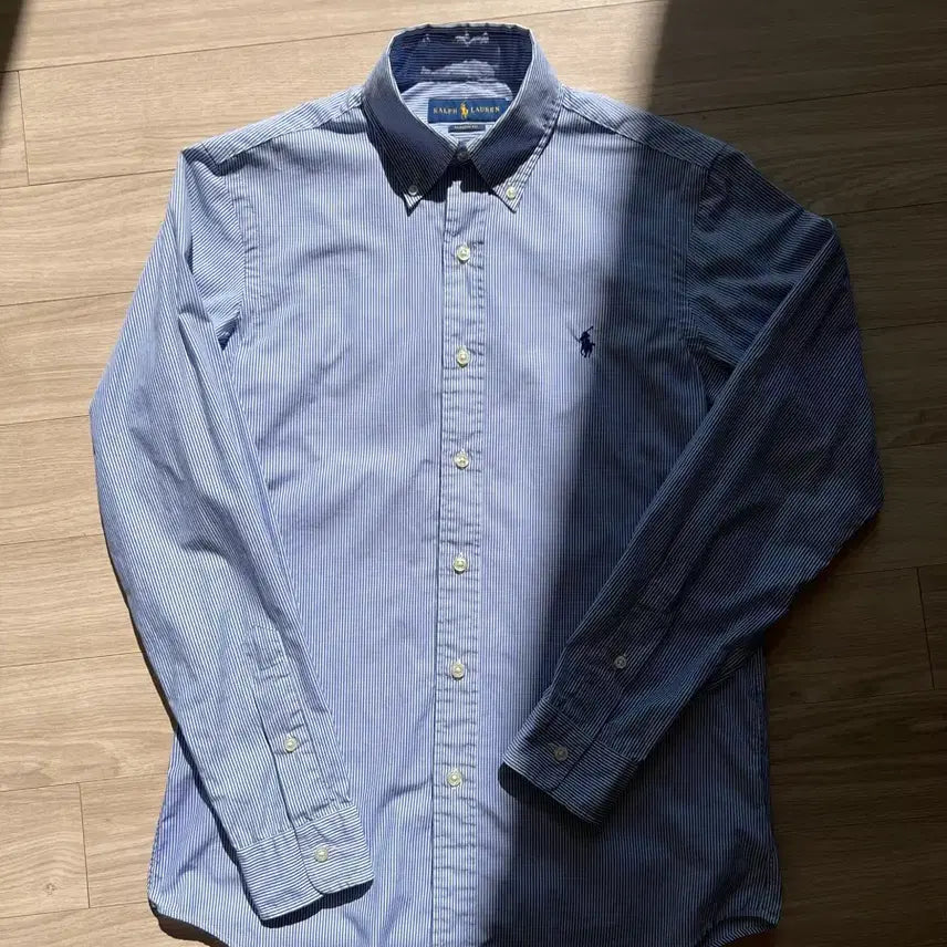[BUNJANG] Polo Classic Fit Striped Cotton Shirt XS / 폴로 / 클래식 핏 스트라이프 코튼 셔츠 / XS