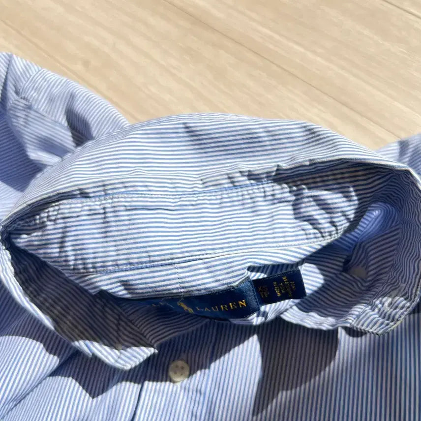 [BUNJANG] Polo Classic Fit Striped Cotton Shirt XS / 폴로 / 클래식 핏 스트라이프 코튼 셔츠 / XS